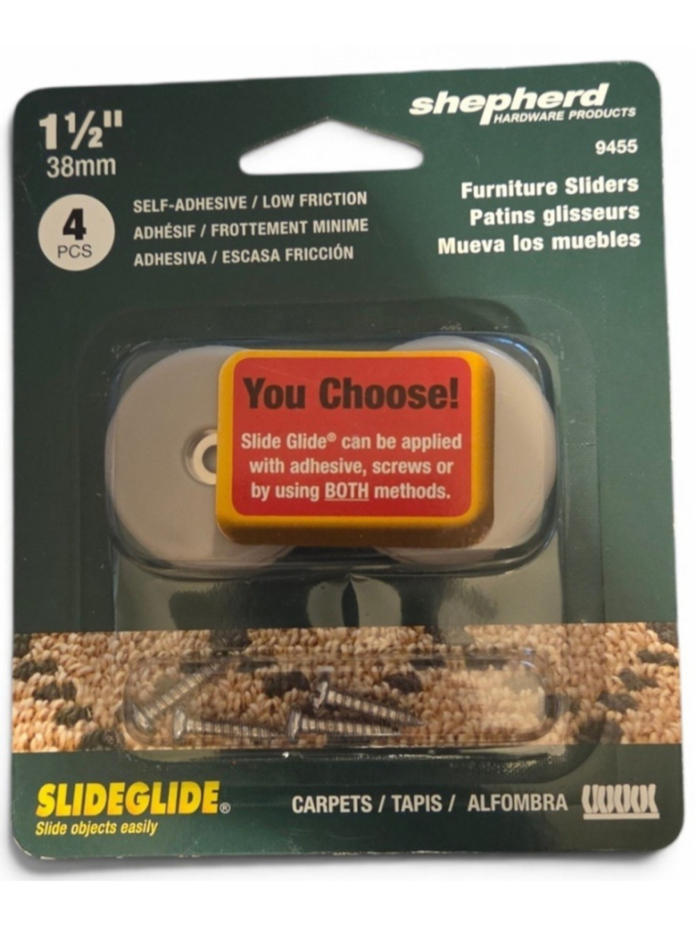 Slideglide 1 1/2" Furniture Sliders 9455